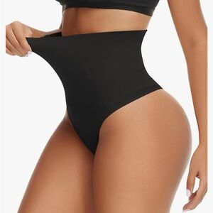 Black shaping thong
